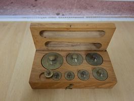 Messgewichte Messkasten Messing 10er Set gebraucht