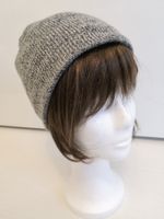 🤩WEICH, GEFUTTERTER BEANIE-HUT GRAU NEUWERTIG