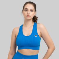 Seamless Sport BH Damen Gym Yoga Komfort Top L Blau YAKWARY