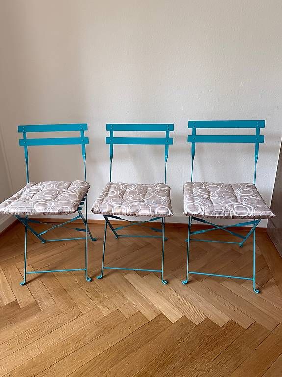 Stühle: Lot 3 chaises avec coussins  – Gebraucht aus Genève von fan_b96x