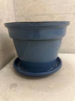 Plant pot ceramic blue 26x34 💙 Blumentopf Keramik blau
