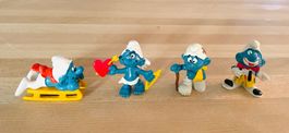 4 x Original Peyo Schlümpfe 70er/80er - Set 7