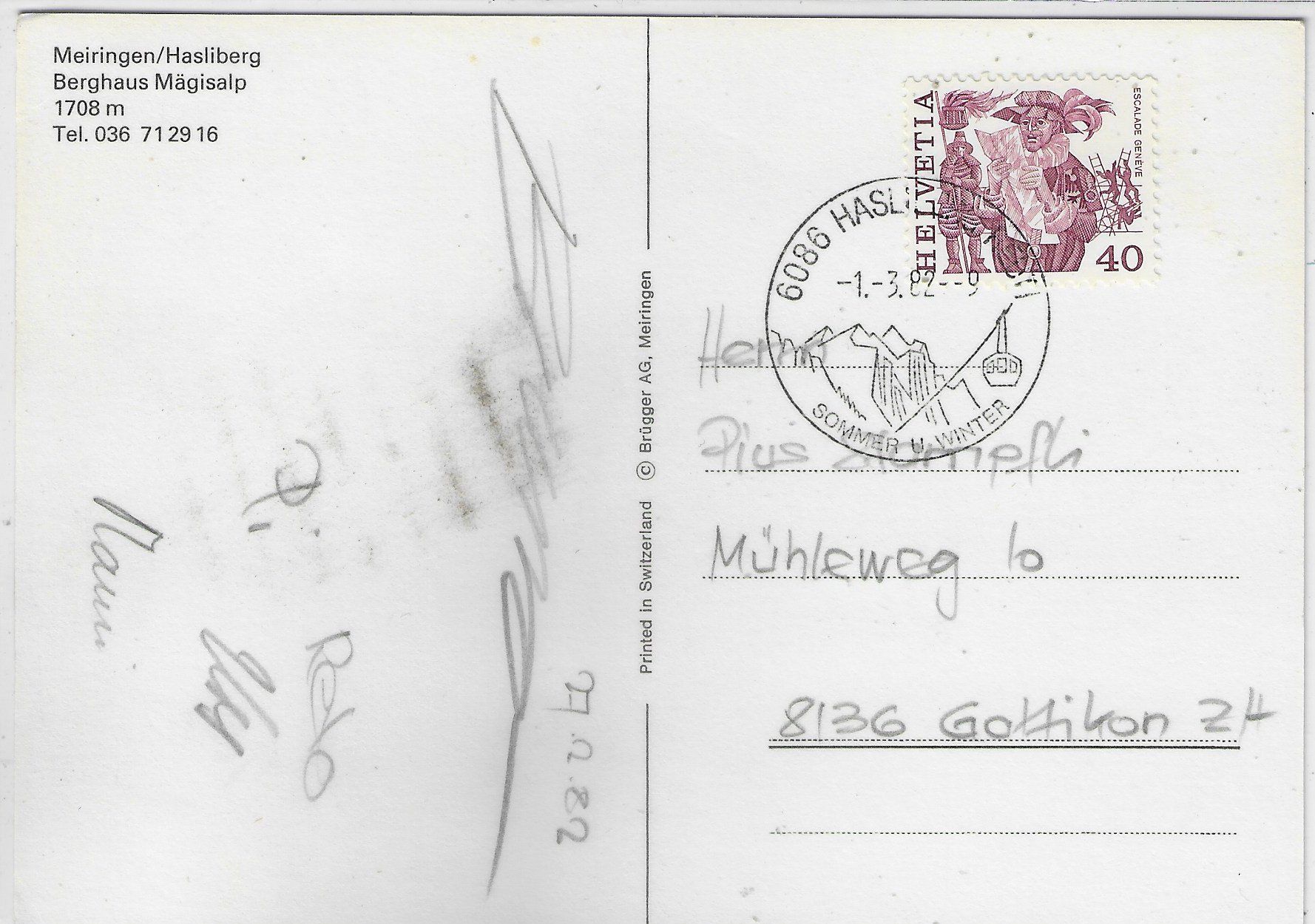 Cartoline postali: Berghaus Mägisalp - Hasliberg – Usato da Ettingen venduto da Kartenplanet 1