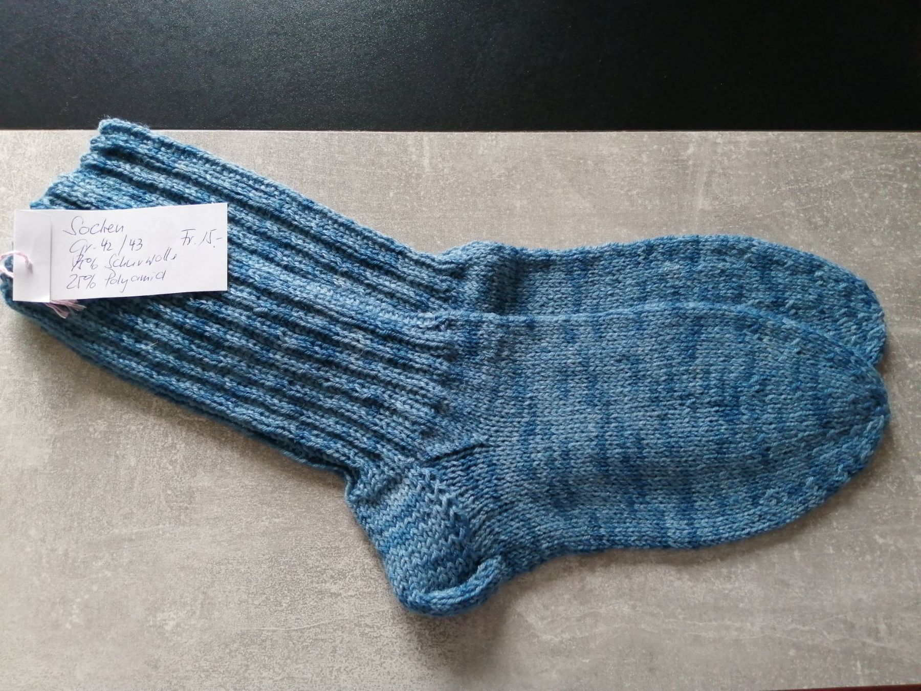 Calze: Socken handgestrickt, Grösse: 42/43 – Nuovo (secondo la descrizione) da Altstätten SG venduto da willipatricia