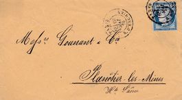 1876 Brief von Paris  - Plancher-les-Mines mit Ankunftstempe