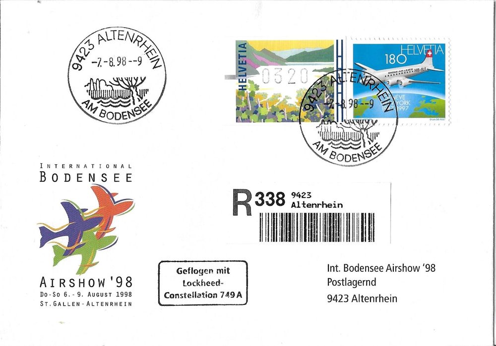Flugpost AIRSHOW 1998 | Kaufen auf Ricardo