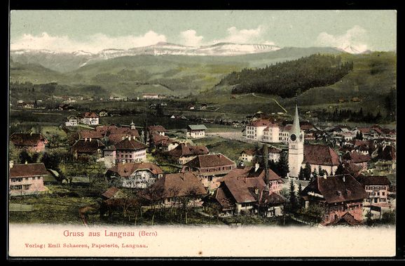 Ansichtskarten: AK Langnau, Panoramablick – Gebraucht aus Berlin von bartko-reher