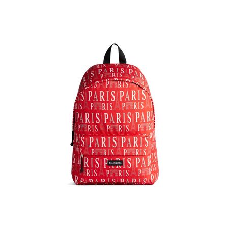 Balenciaga Explorer Nylon Rucksack in Red/weiss Paris