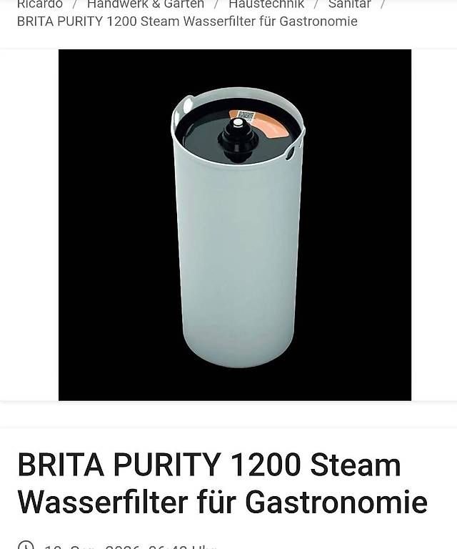 Sanitari: BRITA Purity 1200 Steam Wechselkartusche – Nuovo e nell'imballaggio originale da Oberembrach venduto da Liltiger