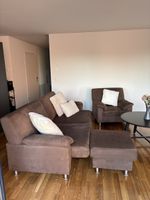Comfy brown sofa & armchair set