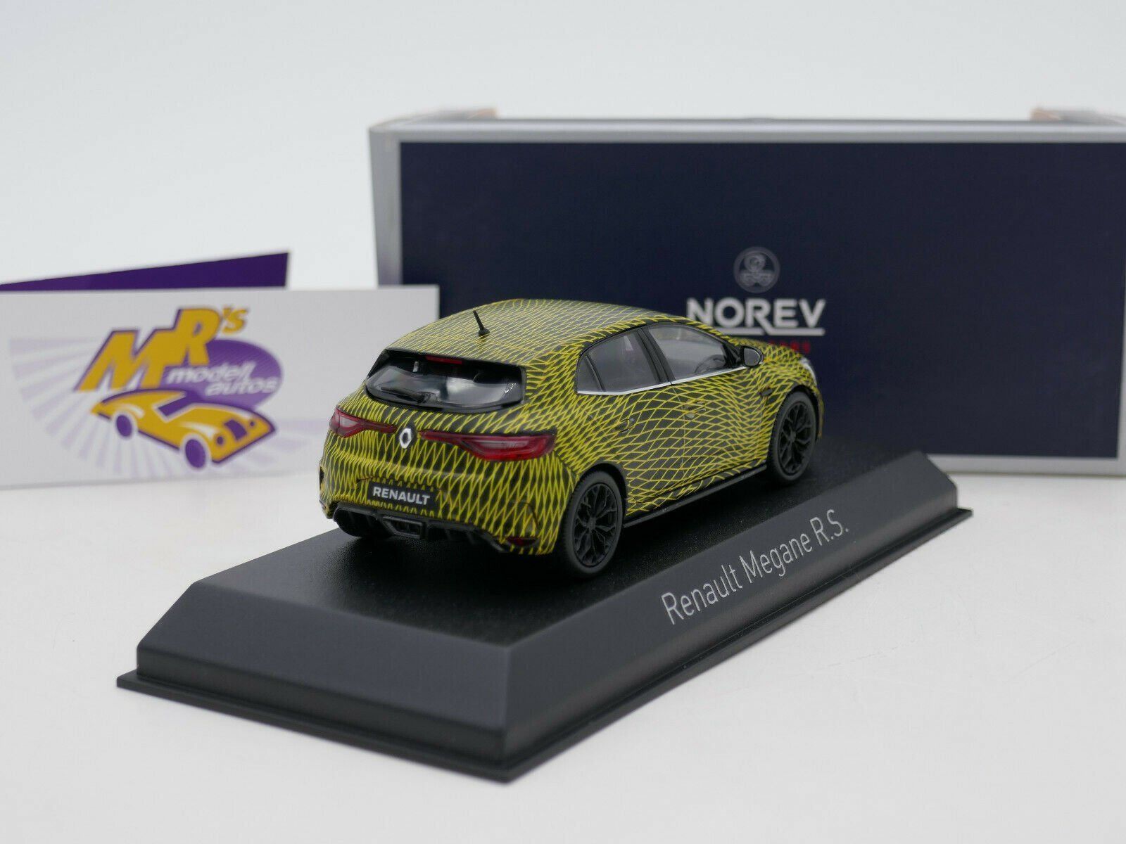 Renault Modellini d'auto: Renault Megane IV R.S. Test Version GP Monaco 2017 gelb- – Nuovo e nell'imballaggio originale da Gerlafingen venduto da espero88 8