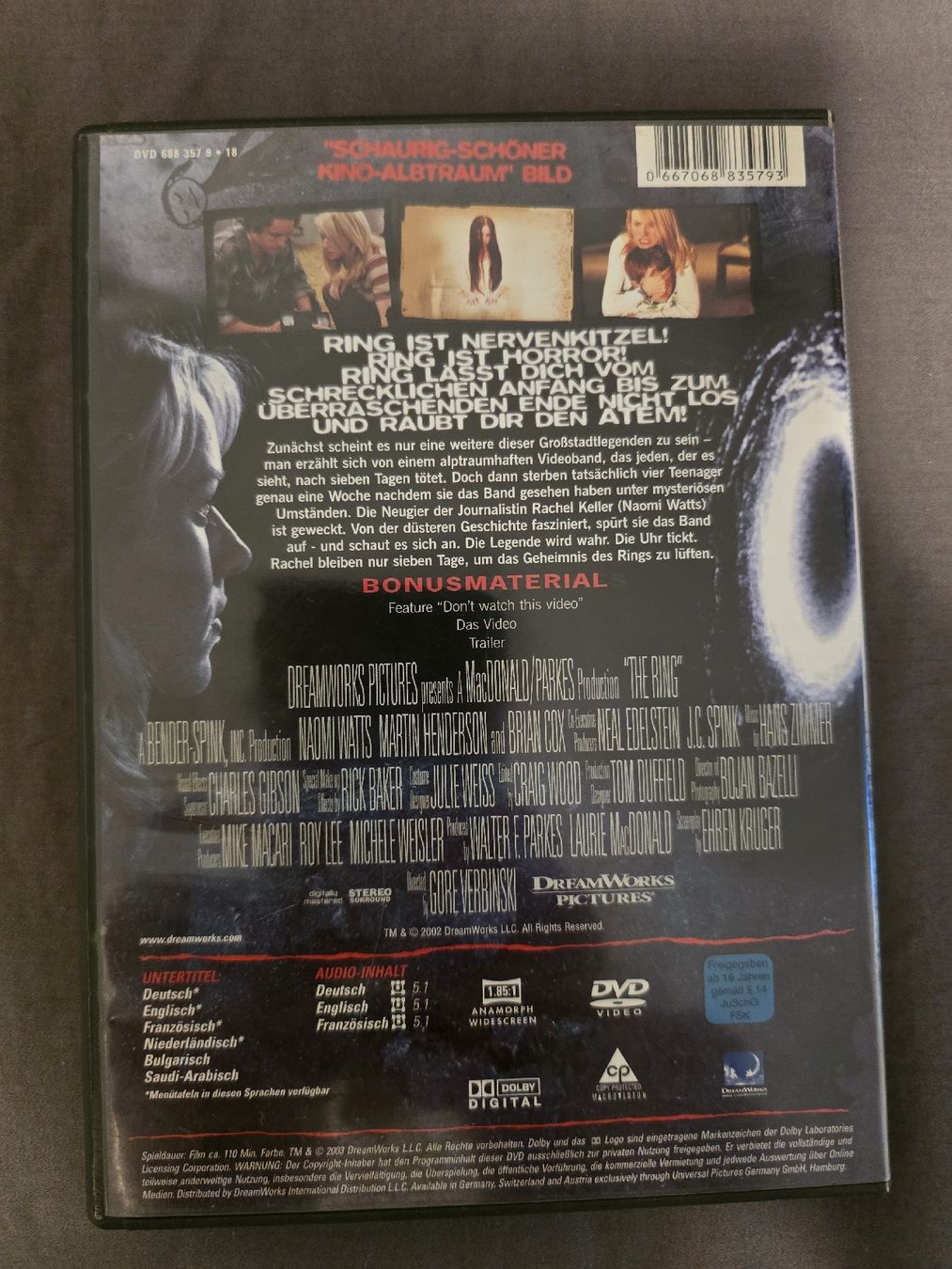 Alle DVDs: DVD - Ring – Gebraucht aus Zug von nic_wlj8 1