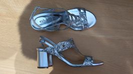 🆕️ estradà Glitzer-Sandaletten - 36 - Silver Glow