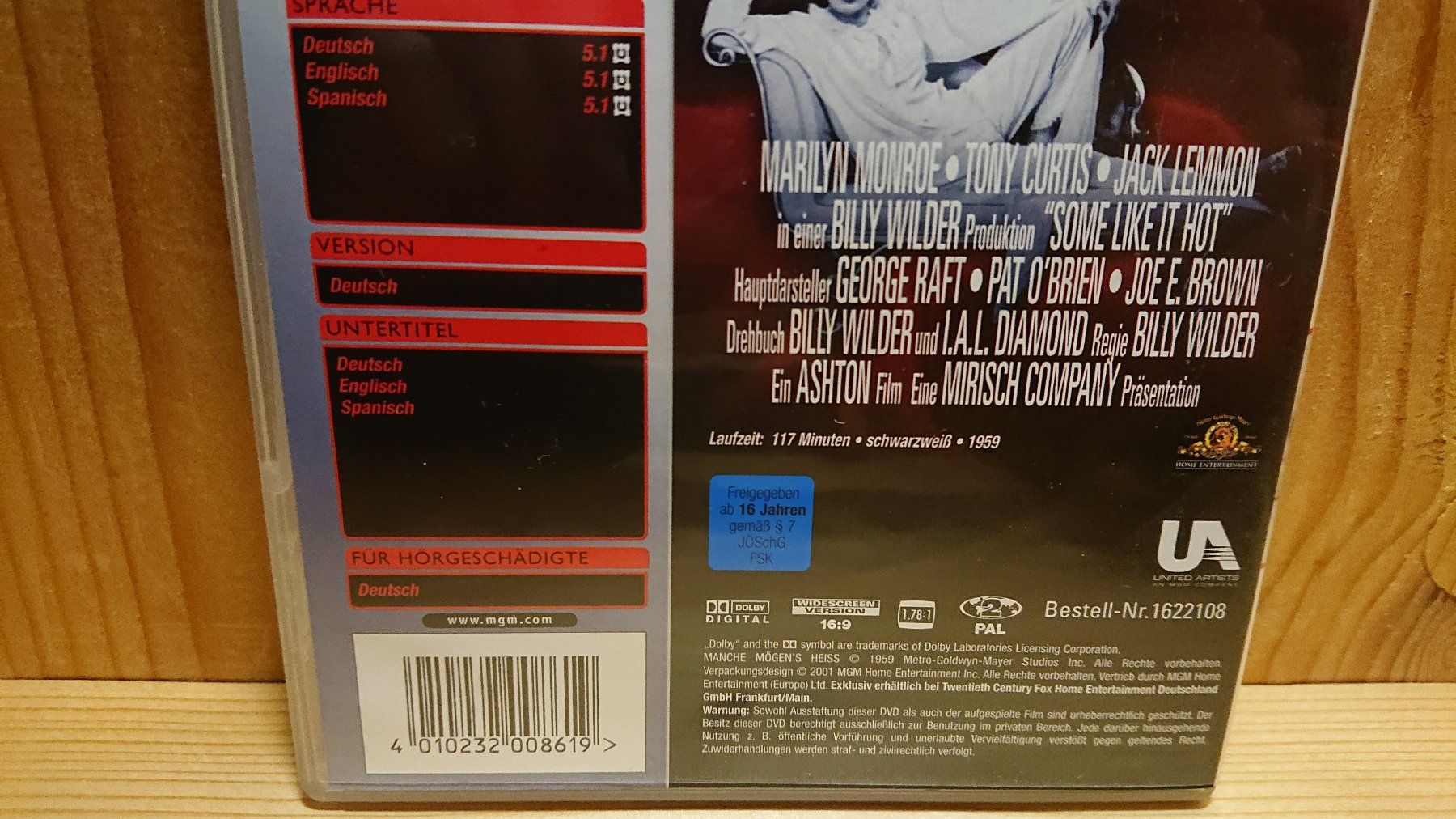 Tutti i DVDs: MANCHE MÖGEN'S HEISS DVD mit Marilyn Monroe – Usato da Wilderswil venduto da Exebub 3