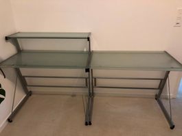 Bureau en verre trempé