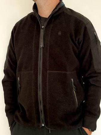 G-Star RAW Herren Fleece Jacke, Grösse L, Schwarz