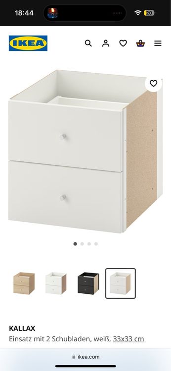 2-Schubladen-Einsatz In Weiß Fürs IKEA KALLAX Regal - 33x33 Cm - Beidseitig Nutzbar & Einfach Zu Montieren