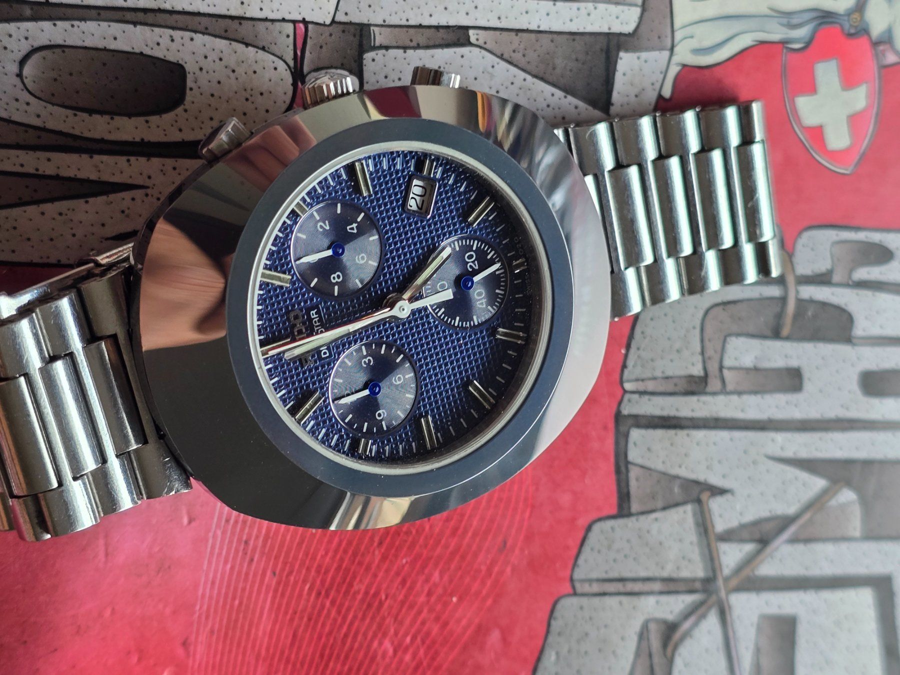 Rado Orologi: 704 Rado Diastar Date Chronograph Wunderschoen – Usato da Muri AG venduto da Corredor 3