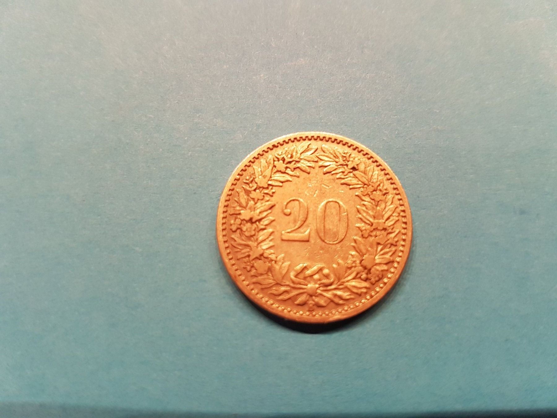 Tutti le monete: 20 Rappen 1897 – Usato da Trachslau venduto da Daniel12766 1