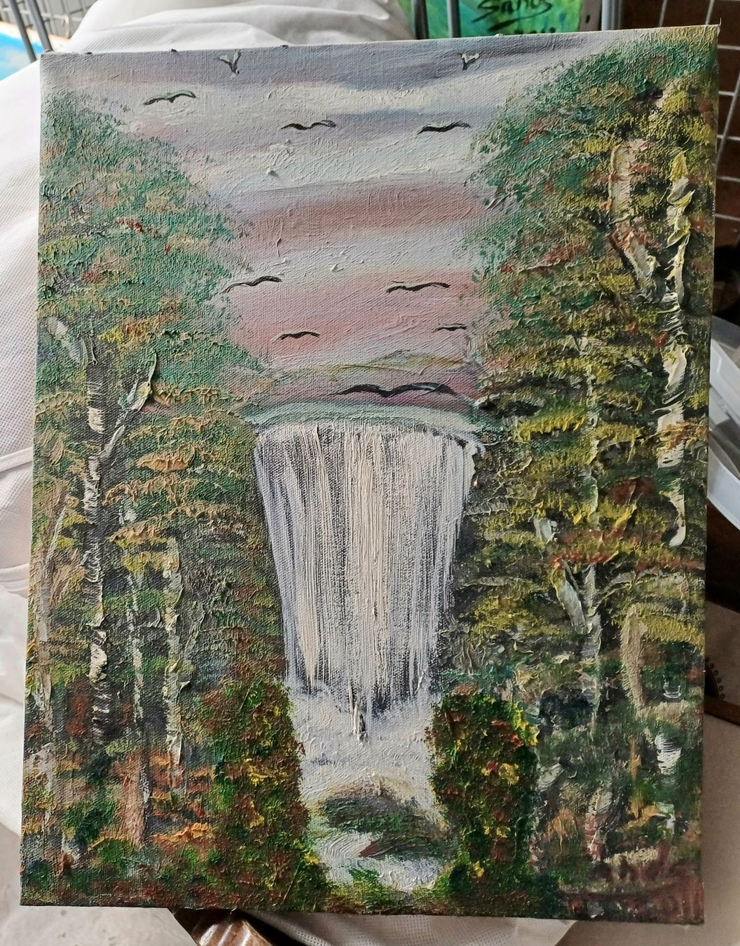 Dipinti: Wasserfall im Wald Gemälde Waldbild Wasser Ölbild – Nuovo (secondo la descrizione) da Ebikon venduto da Melbarb 1