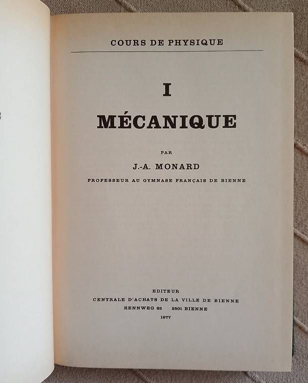 Libri: MECANIQUE – Usato da Ecublens VD venduto da fur_y28q 1
