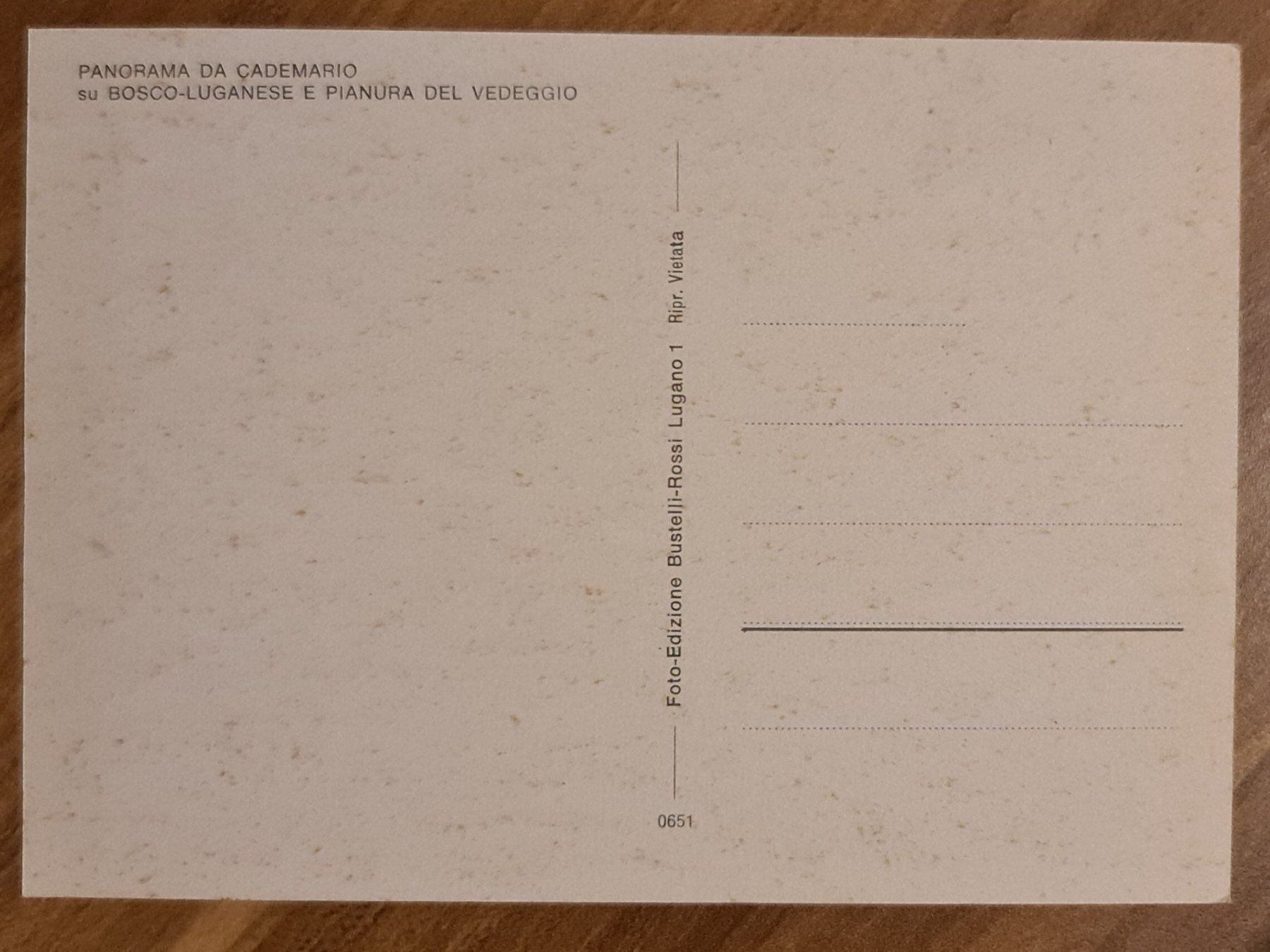 Ansichtskarten: Ansichtskarte Panorama de Cademario – Gebraucht aus Dintikon von Vexi 1