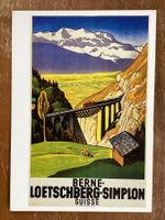 AK Bern-Lötschberg-Simplpn Bahn. Plakatmotiv