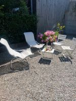 Gartenmöbel Set weiss 4 Teile Lounge Stühle Tisch guter Z...