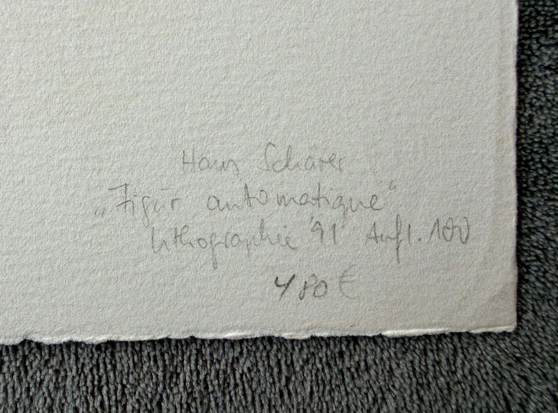 Grafica & Litografie: Hans Schärer, grosse Lithographie, signiert – Usato da Regensdorf venduto da JoergR 6