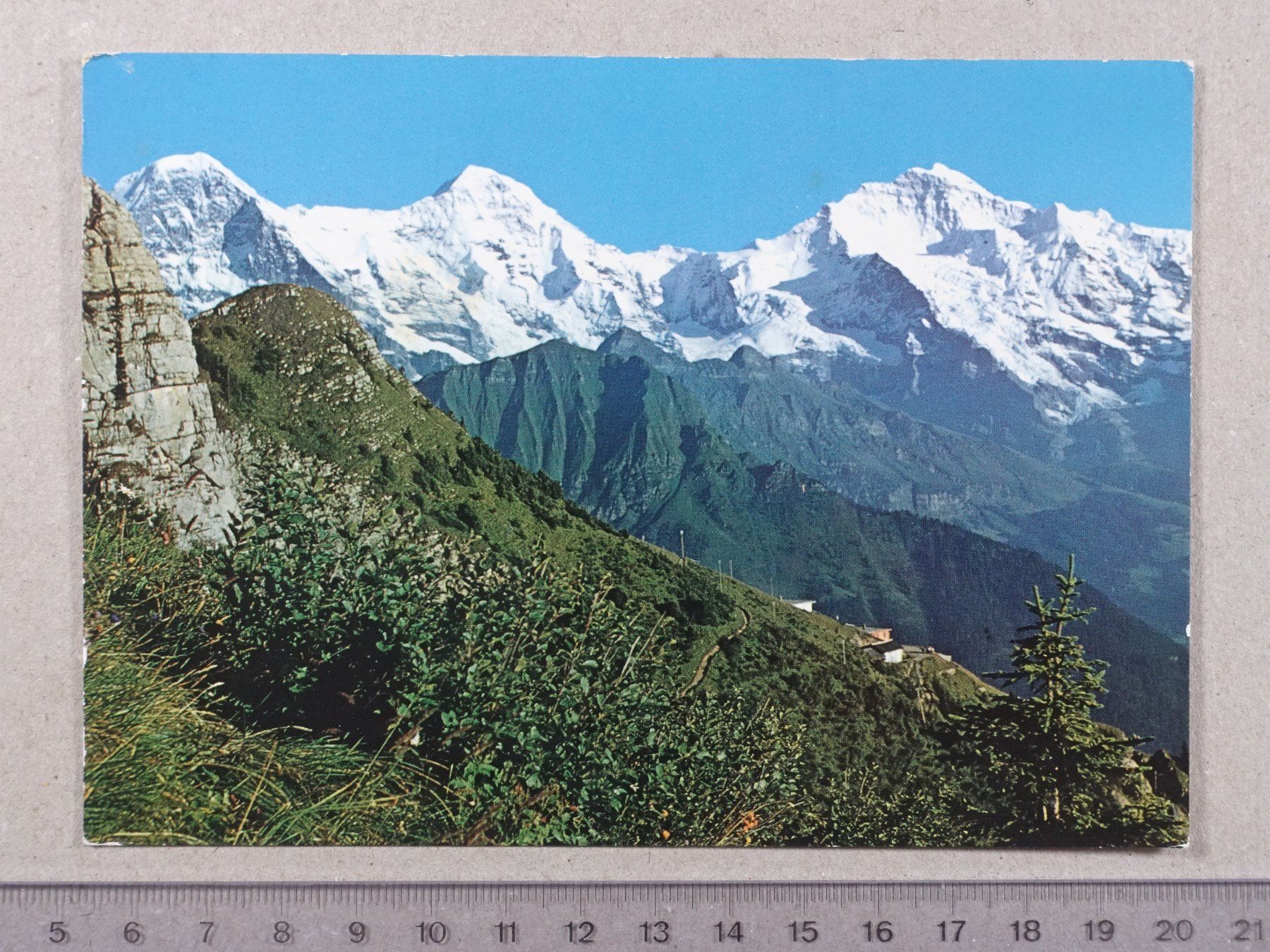 Ansichtskarten: Schynige Platte, Eiger, Mönch, Jungfrau – Gebraucht aus Lenzburg von fh1