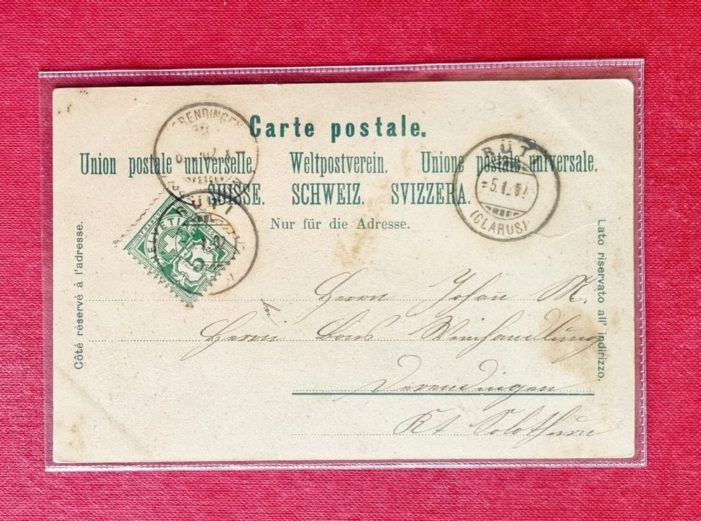 Rüti Bahnhof Quartier Gasthaus Adler Litho 1902 Kaufen auf