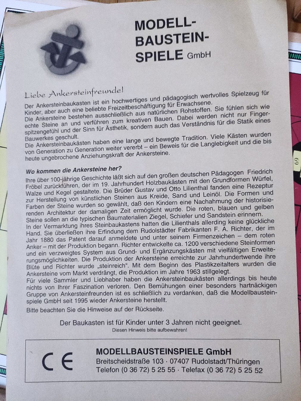 Giochi: Anker Bausteinkasten  – Nuovo (secondo la descrizione) da Siebnen venduto da Valora23 7