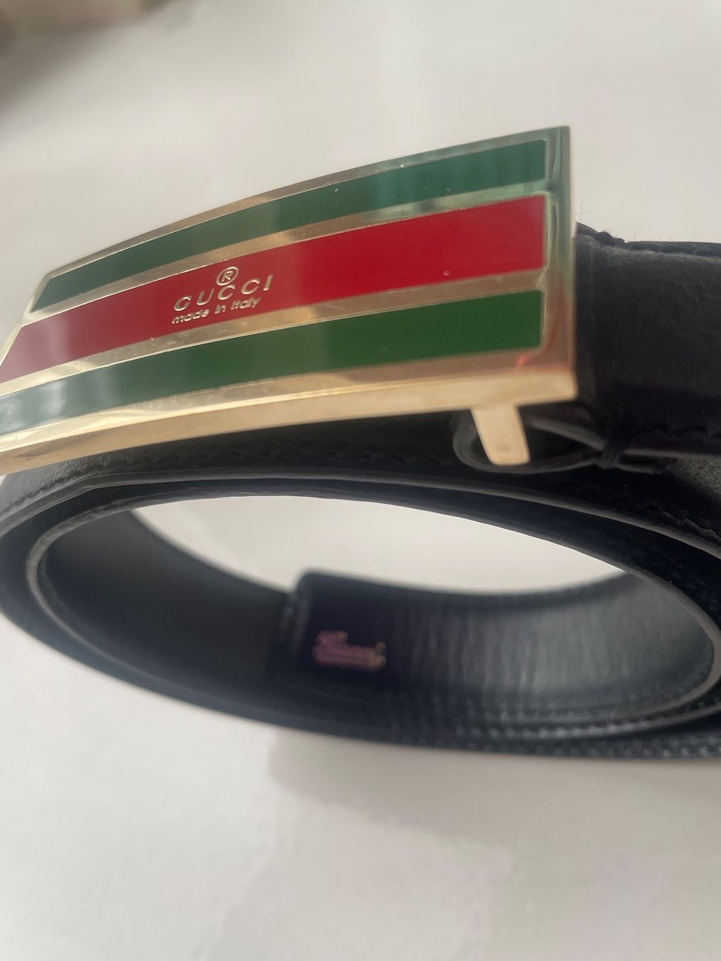 Gucci Cinture: Gucci - Belt Black and Gold – Usato da Minusio venduto da Pink222 7
