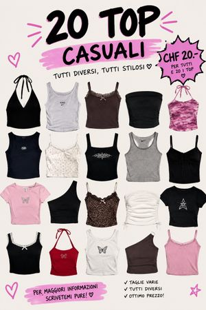 Set di 20 Top vari modelli