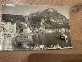 Alte Postkarte Brunnen Vierwaldstättersee Fronalpstock