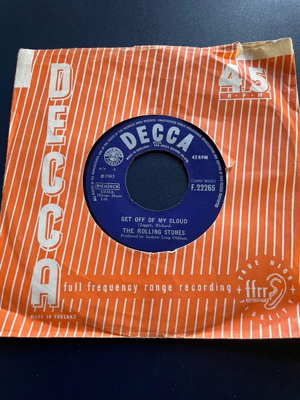 Schallplatten: Rolling Stones -GET OFF MY CLOUD – Gebraucht aus Volketswil von rubin74