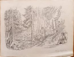 dessin original Fête du Marchairuz 1867