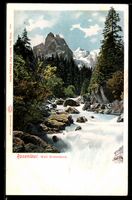 AK Rosenlaui, Flusspartie mit Wetterhorn