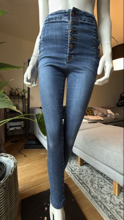 J Brand Natasha Sky High Button Skinny Jeans, |Größe 26|