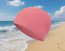 Neu! Pinke Badekappe für Damen