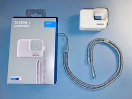 Coque silicone blanche GoPro Sleeve + Lanyard