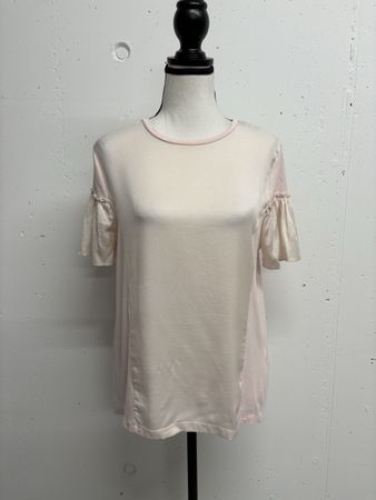 Hugo Boss Seiden-Viskose Shirt Gr. M rosa Flügelärmel