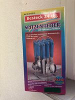 Besteckset 24-teilig mit Ständer Edelstahl grün neu