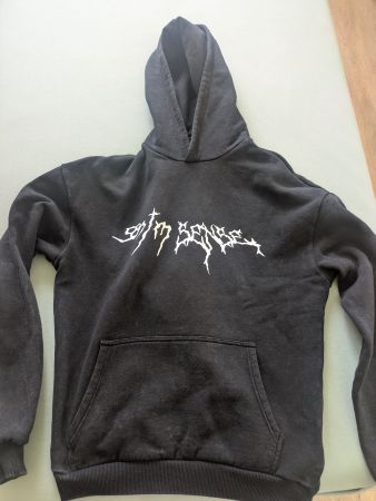 9N1M SENSE Black Hoodie Logo Size S