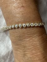 Tennisarmband 925, goldfarben mit Zirkonia