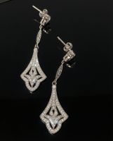 Boucles d'oreilles pendantes argentée vintage