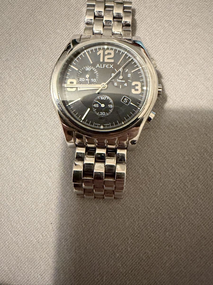 Alfex Uhren: Alfex Herrenuhr, Chronograph, Edelstahl – Gebraucht aus Niederbipp von yar_tf6f