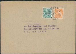 1935/1937 - Bundesverwaltung BVW - Brief - BFr - Rheineck SG