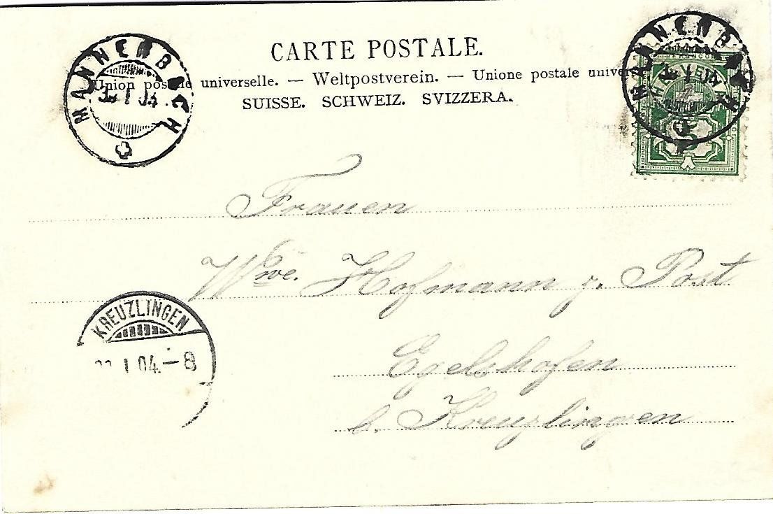 Cartoline postali: Mannesbach Berlingen Dorfansicht – Usato da Wetzikon ZH venduto da Brulu100 1