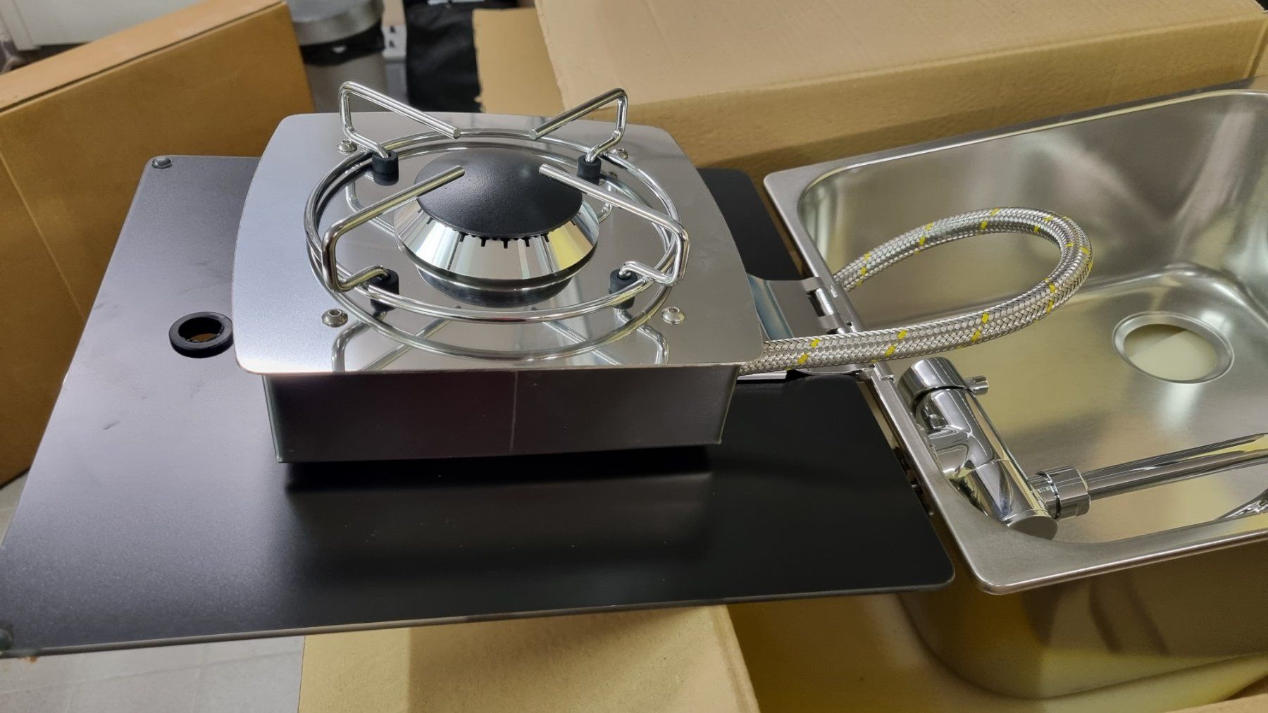 Cucine complete: Spüle mit Kochfeld Camper Wohnmobil – Nuovo e nell'imballaggio originale da Fürigen venduto da Bucheli59 3